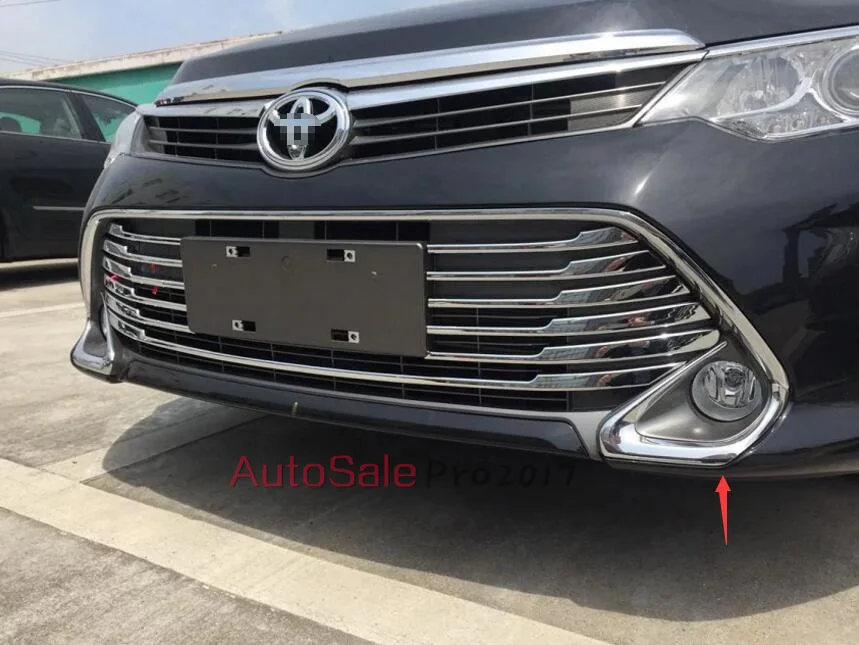 2 шт. хромированные передние противотуманные фары для Toyota Camry 2015 2016