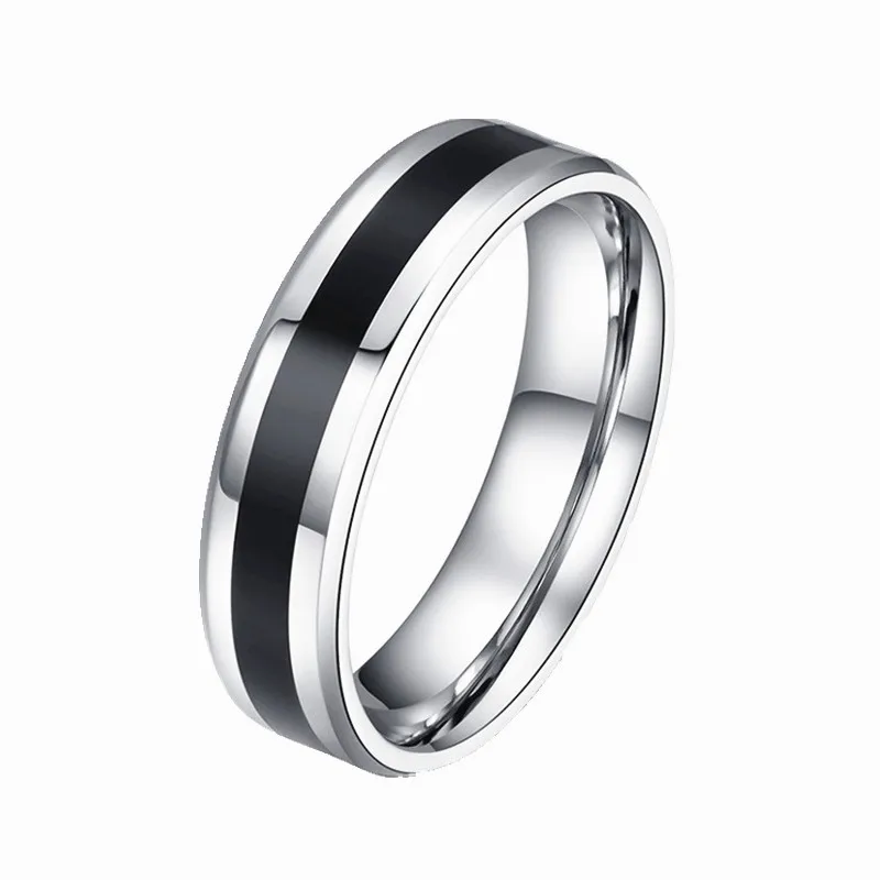 Vintage White Gold Color stainless steel Ring Mens Jewelry ...