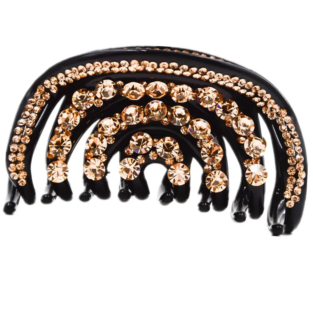 

New Style Full PaveChampionRhinestone Hair Clips Large Rolled Up Hair Claw Hot Sale Top Quality Hair Jewelry for Women and Girls