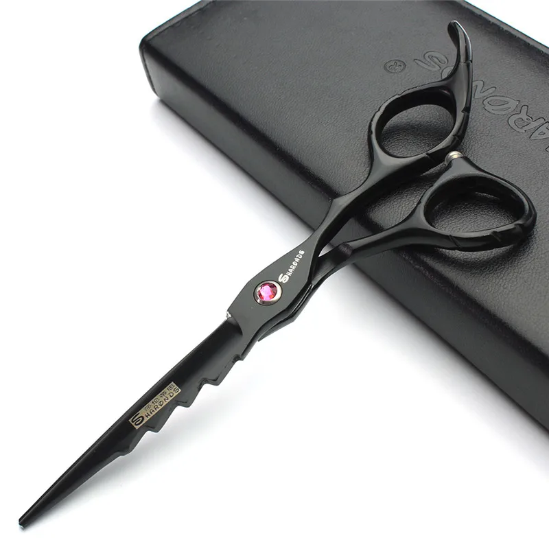 Japan-440c-6-0-Inch-Stainless-Steel-Hairdresser-Scissors-Black-Professional-Hair-Scissors-Cutting-Thinning-Scissors