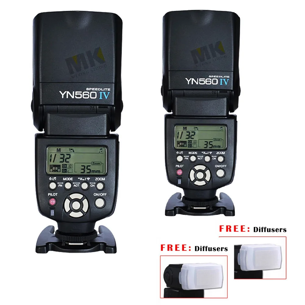 2pcs Yongnuo YN560 IV wireless Flash Speedlite Speedlight for Canon