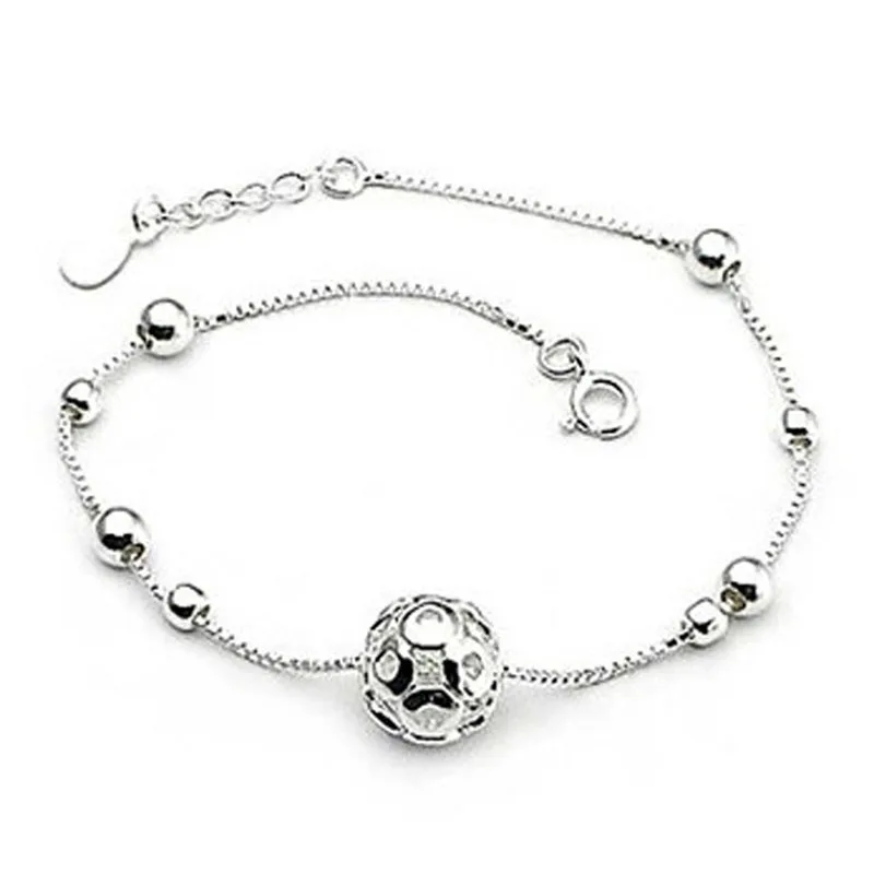 Женские браслеты Цепочка из стерлингового серебра 925 пробы Подходит Европейский серебристый талисманы с большими бусинами Длина DIY модные ювелирные изделия