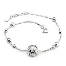 Женские браслеты Цепочка из стерлингового серебра 925 пробы Подходит Европейский серебристый талисманы с большими бусинами Длина DIY модные ювелирные изделия