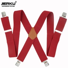 JIERKU подтяжки мужские подтяжки 4 зажимы подтяжки брюки ремень Регулируемый отец/подарок для мужчин 5,0*120 см JK4C01