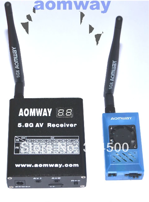 Aomway 5.8 г 1000 МВт аудио/видео AV 1 Вт передатчик и 5.8 г приемник w/Телевизионные антенны для FPV-системы