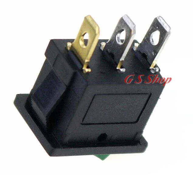1PCS KCD1  2PIin 3Pin Boat Car Rocker Switch 6A/10A 250V/125V AC Red Yellow Green Blue black  Button Best Price KCD1