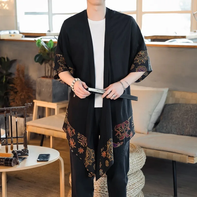 Японский Kimonos кардиган для мужчин Интернет-Китайский магазин Haori Yukata Самурайское кимоно каратэ японские халаты японские пижамы человек KZ2032