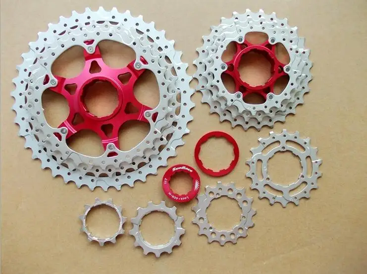 Sunracing red CSMX3 11 40 T/11 42 T 10 скоростная MTB велосипедная кассета с широким соотношением
