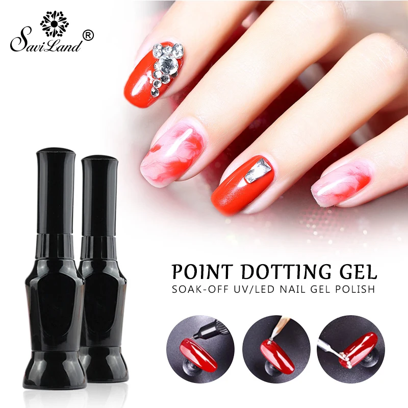 

Saviland Manicure Nail Glue Crystal Nails 2 Ways Sticky Dotting Rhinestones Nail Art Decorations Gems Fast Drying Adhesive