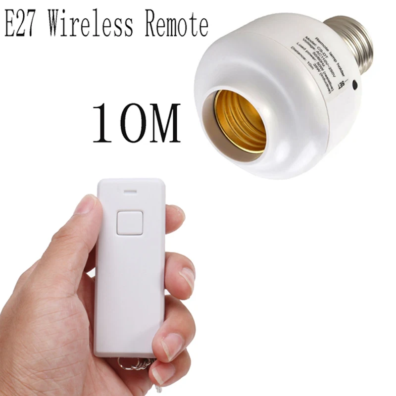

Mount Strip for Led Light E27 10M RF Wireless Remote Control Screw Light Lamp Bulb Holder Cap Socket Switch AC110V~250V
