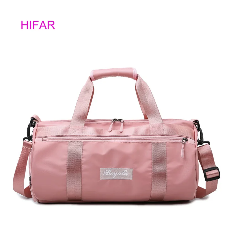 

2019 Stylish Outdoor Waterproof Nylon Sports Gym Bags Men Women Girls Training Fitness Travel Handbag Yoga Mat Bag Sac Sport