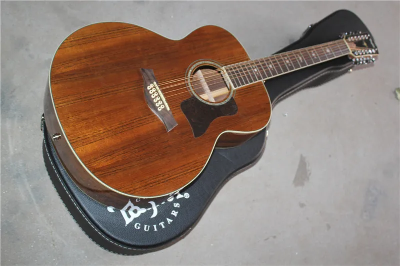 

free shipping custom new real photos high quality Acoustic-Electric Guitar, 12-String with fishman pickups 10yue k55e with case
