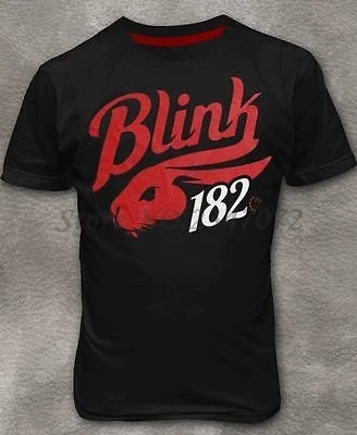 Мужская хлопковая футболка Blink 182 черная в стиле рок Размеры M L XL 2XL | одежда