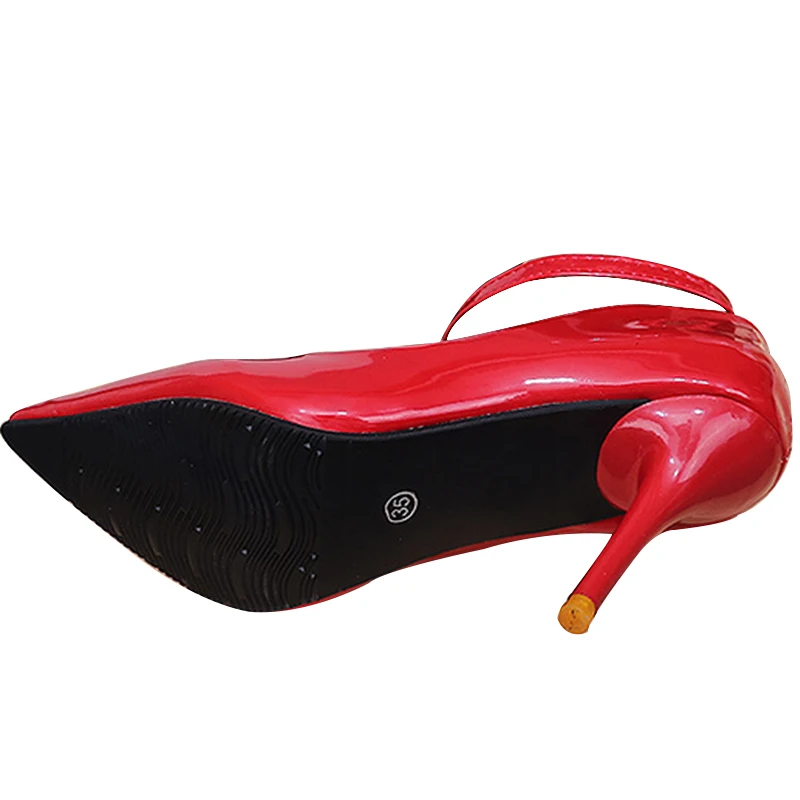VTOTA Women Leather Pumps High Quality High Heels Pointed Toe Zapatos Mujer Shallow Mouth Sexy Pumps High Heel Shoes Woman P102