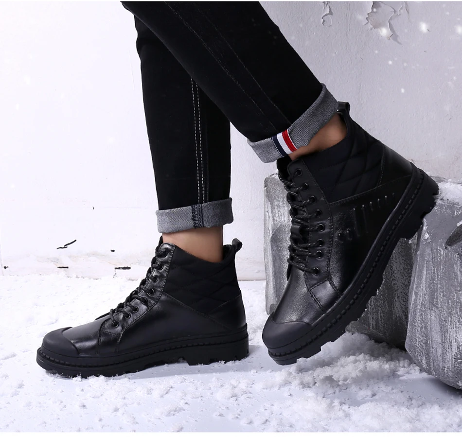 2019 зимние мужские ботинки в стиле милитари, повседневная Рабочая и безопасная обувь из натуральной кожи в армейском стиле, большие размеры