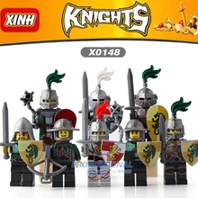 DR TONG Single Sale X0148 Medieval Knights Gladiatus Kingdom Knight Frieghtening Dragon Kinight Warrior Building Blocks