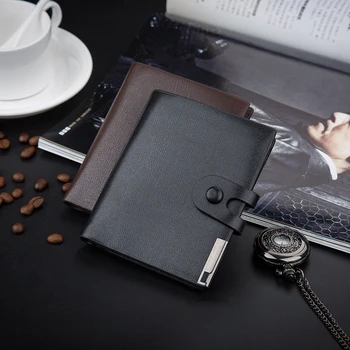 

Men's Wallet Korean Lock Pu Wallet Creative Men's Cross Section Vertical Wallet