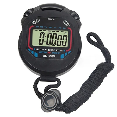 

1PCS LCD Chronograph Timer Sports Digital Stopwatch Stop Watch Professional Black Multifunctional Handheld