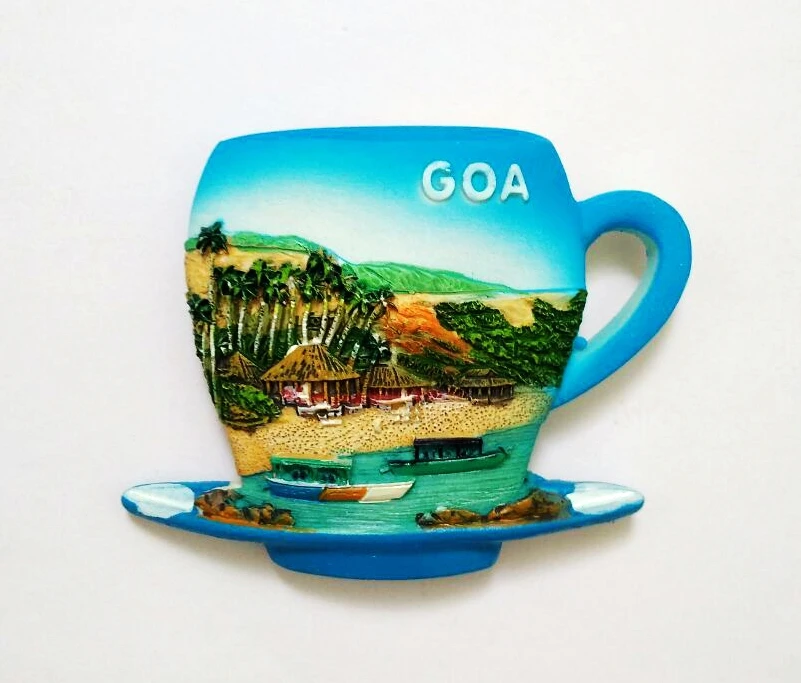 Гоа, индийская кофейная чашка Тадж-Махал слоны 3D магниты на холодильник сувениры Сувениры холодильник магнитная наклейка домашний декор