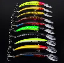 10Pcs/Lot Minnow Bass Fishing Lure Carp saltwater Lures Treble Hook Isca Artificial jerk bait Fishing Tackle