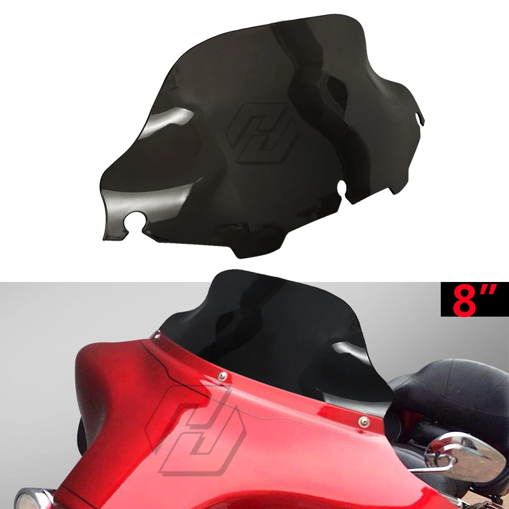 

Smoke 8" Motorcycle Windshield Windscreen Case for Harley Touring Electra Glide FLHT FLHTC FLHX 1996-2013