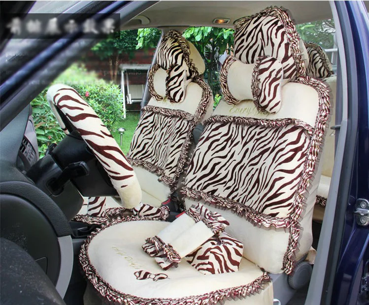 20pcs/ set High Quality Short Plush Zebra Lace Car Seat Covers Universal Cover for Seat Cushion Car Styling Accessories 20pcs/ set High Quality Short Plush Zebra Lace Car Seat Covers Universal Cover for Seat Cushion Car Styling Accessories