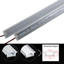 5 шт.* 50 см 50 см DC12V 36smd 5050/5630/7020/8520/4014/3528 LED Жесткий Luces Светодиодные ленты бар Light+ U falt алюминиевый корпус+ крышка ПК
