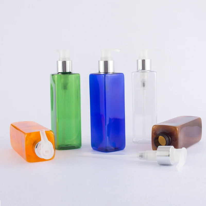 

250ml square bottle electrochemical aluminum spiral pump shampoo shower sanitizer gel empty bottle cosmetic lotion hand BQ111