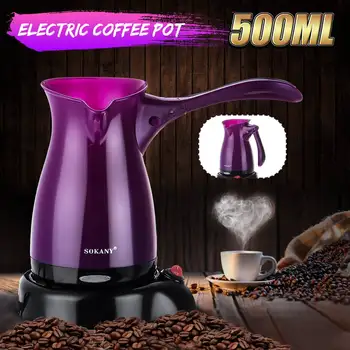 

Portable Electric Coffee Maker Espresso Tea Moka Pot 220V Turkish Greek Coffee Machine Anti-slip Base Food Grade ABS Kettle