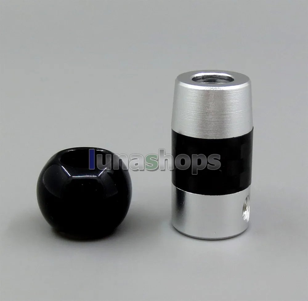 LN005421 Aluminium Alloy Carbon Super Light Headphone Earphone Cable Splitter Adapter Plug For DIY Custom