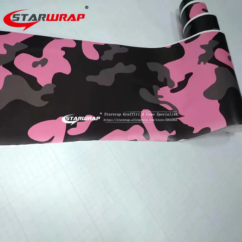 Starwrap маленькая камуфляжная цифровая черная розовая Виниловая пленка автомобиля Обертывания Стикеры воздушный пузырь Мотоцикл Грузовик пиксели оберточная наклейка
