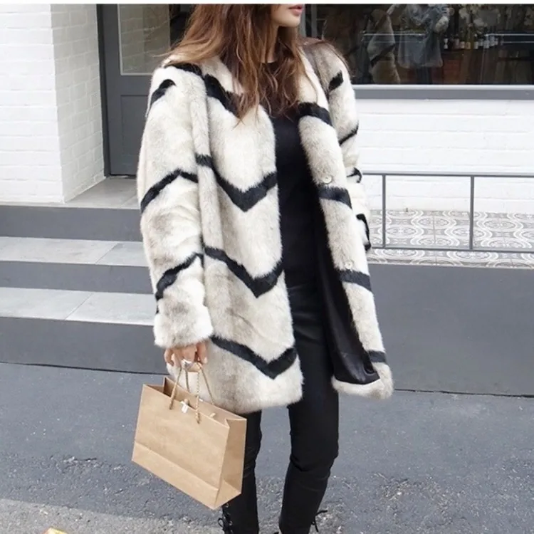Mince En Épais Section Automne De Mode Hiver Et Longue Imitation Manteau Peluche Vison Femelle Était Fourrure 2017 Coréenne A7TwqZZ