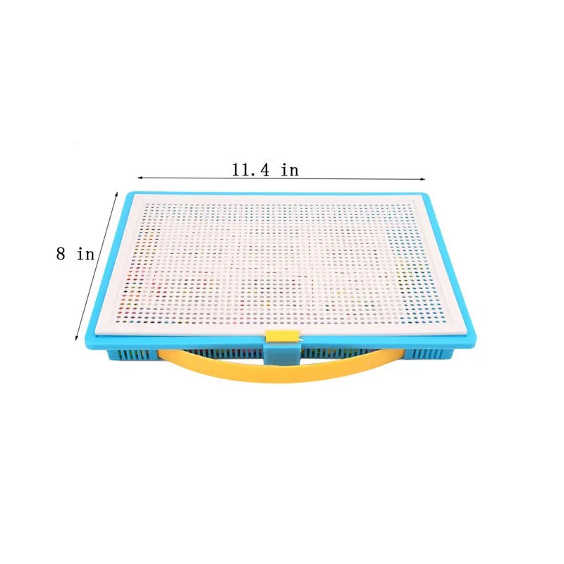 296pcs Mushroom Nails Puzzle Educational Pegboard Toy Letters Numbers Game with Storage For Kids Children  (6)
