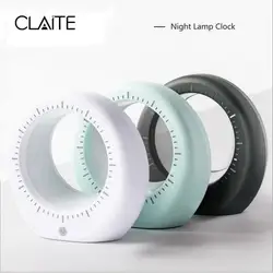 CLAITE 1 Вт Moon часы-фонарик зарядки светодиодный настольная лампа нордическая USB прикроватный ночник DC5V декоративные огни дропшиппинг