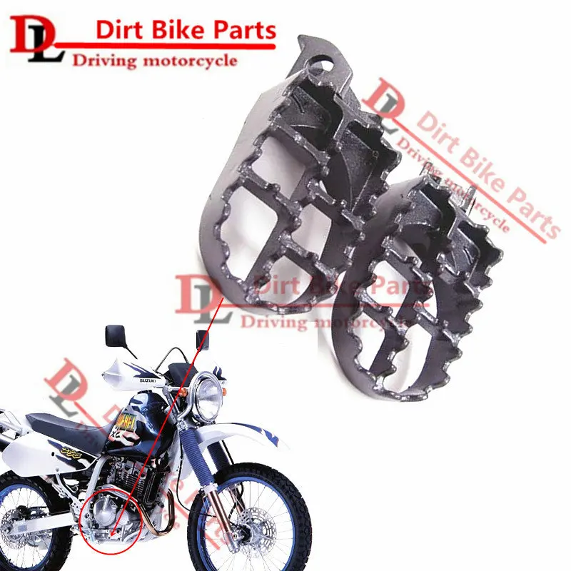 Pair for Suzuki STEEL FOOT PEGS 1990 1998 DR250 DR350 DR650 DR 250 350