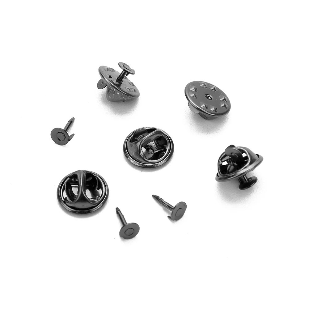 50pcs Gold Rhodium Color Metal Nail Tie Tack Lapel Pin Back Clutch