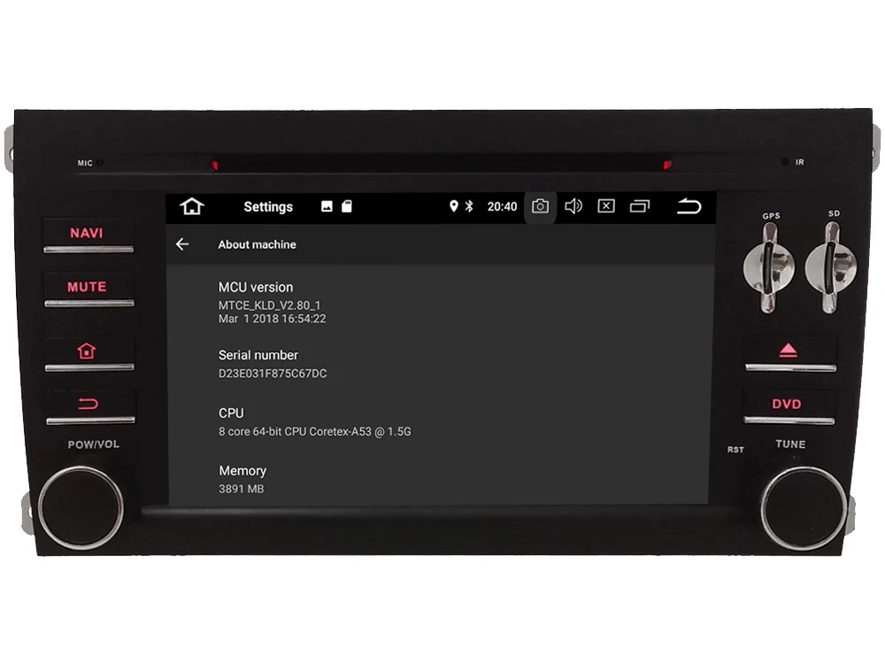 Excellent KLYDE 7" 4G Octa Core Android 8.0 4GB RAM Car DVD Multimedia Player For Porsche Cayenne 2003 2004 2005 2006 2007 2008 2009 2010 4