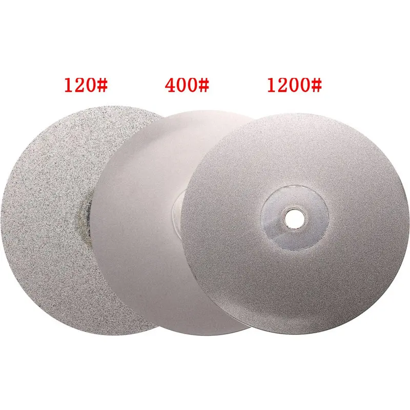 

3Pcs 150mm Diamond Grinding Wheel 6" Inch Grit 120# 400# 1200# Flat Disk Wheel Grinding Pad Tool Power Tool Accessories