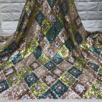 

Yellow Green Red Gold French Lace Fabric Women Wedding, African Lace Fabric, High Quality Sequins Lace African Tulle Lace Fabric