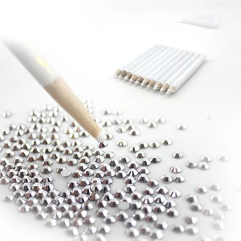 

2018 / 10 Piece Set / 7.5cm Top Professional Wooden Dot Manicure Diamond Gems Catch ToolA0043XX