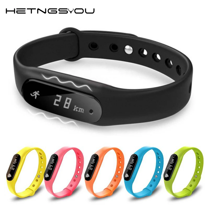 HETNGSYOU Heart Rate Smart Watch Sleep Fitness Tracker Pedometer Bluetooth Smart Wristband For Android iOS PK