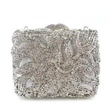 2016 frauen Handgefertigten Strass Tag Kupplung Hochzeit Bridal Party Pochette Mariage Pochette Paty Metall Tasche