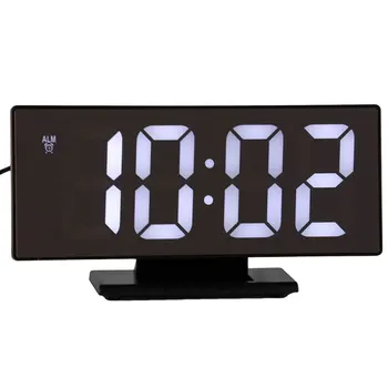 

Multifunction LED Mirror Clock Digital Alarm Clock Snooze Display Time Night Table Desktop Office Home Bedroom Decoration