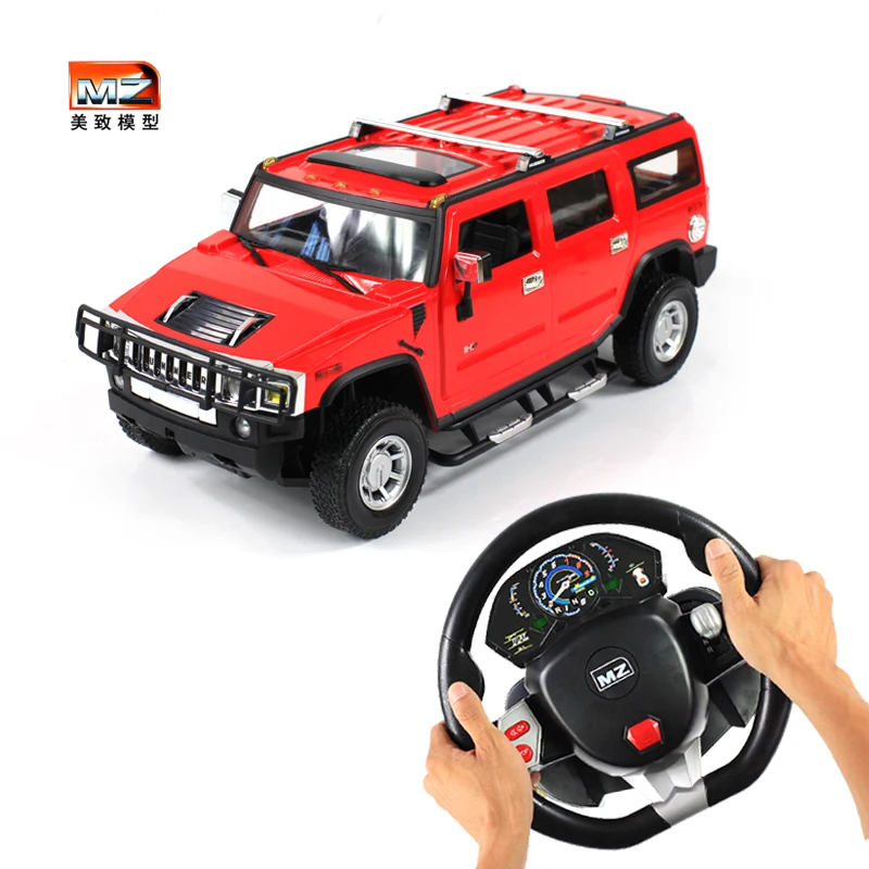 Ultralarge h2 remote control car hummer boy toy car belt steering wheel