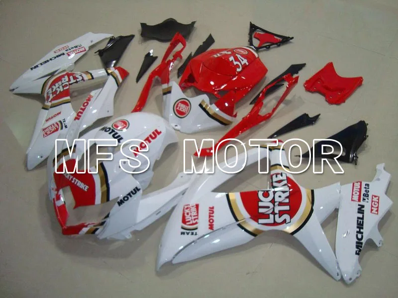 

2008-2010 08 09 10 New Motorcycle Part GSXR 600/750 K8 Injection ABS Fairing For Suzuki - Lucky Strike - White/Red