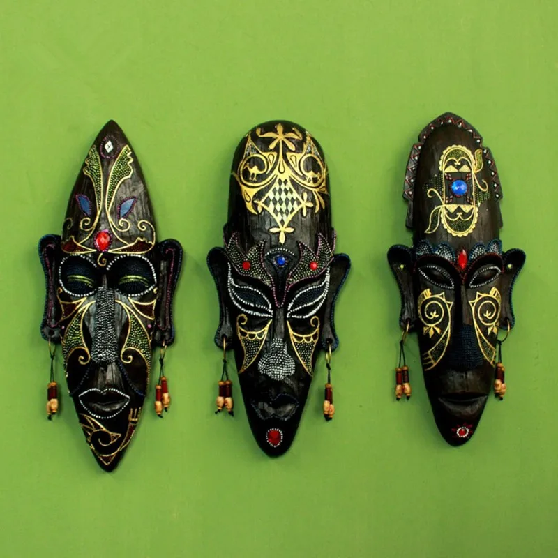 african figures mask hanging creative household ktv bars porch decorate resin crafts vintage religious home decoration - Religious Halloween Crafts african figures mask hanging creative household ktv bars porch decorate resin crafts vintage religious home decoration - Religious Halloween Crafts