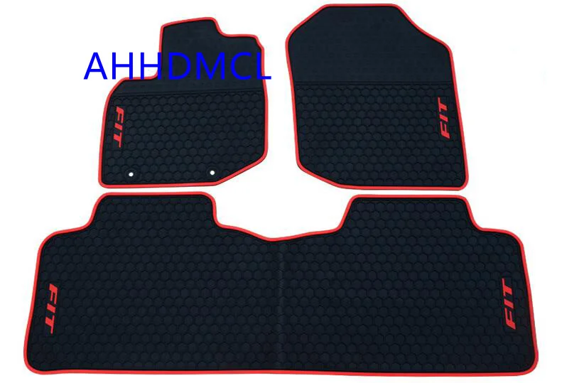 AHHDMCL Car Rubber Floor Mat Non Slip Mats Feet Pad For Honda Fit 2009