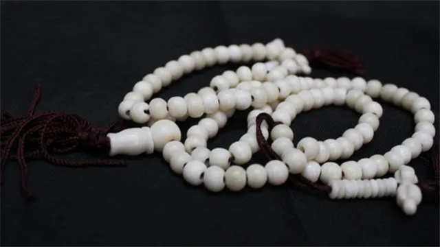 Тибетский 108 шт белый Як Кость молитвенные бусы Медитация Мала 10 мм для мужчин с счетчиком пара BRO866