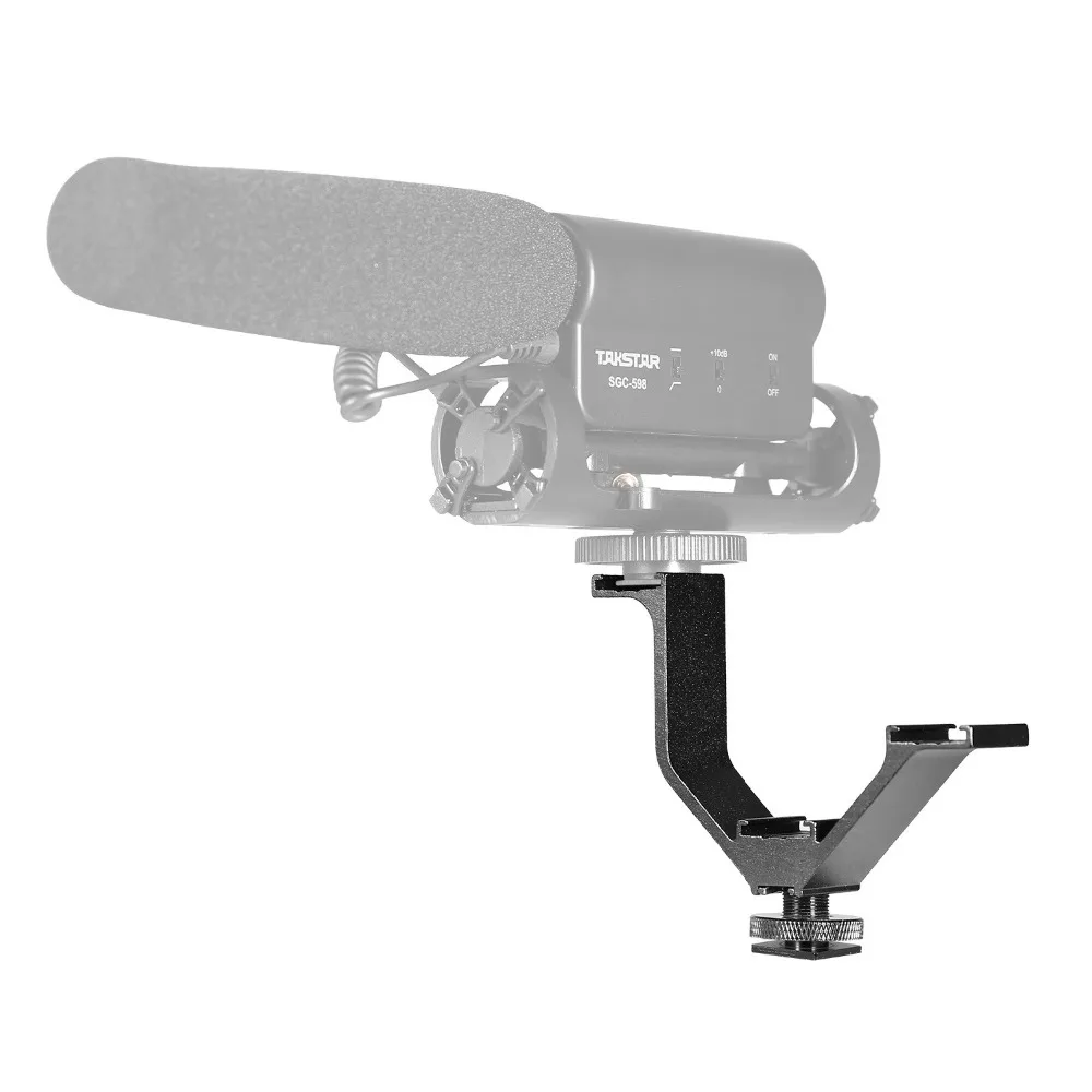 productimage-picture-easy-hood-evb-105-camera-dslr-triple-mount-hot-shoe-v-shape-mount-bracket-for-led-video-lights-microphones-black-20428