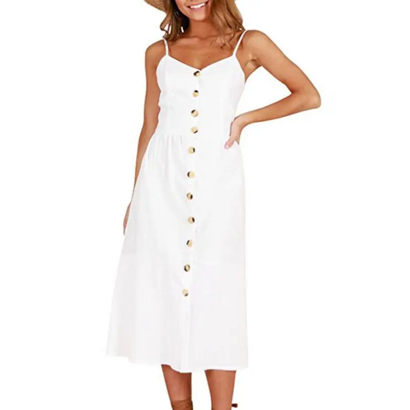 

2018 Casual Boho Style Floral Print Summer Dress Women Beach DressesTunic V Neck Strap Backless Midi Vestidos Plus Size 3XL H9